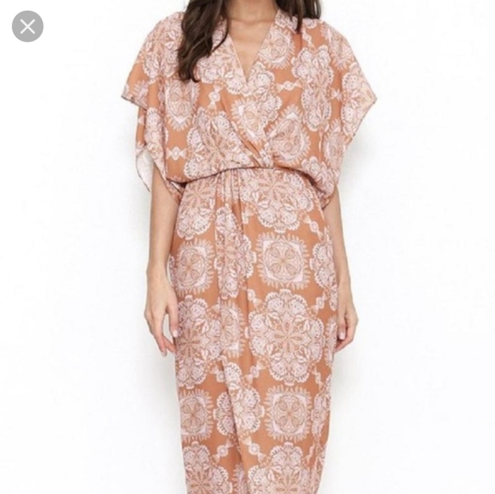 L'atiste by Amy Kimono Maxi Dress Printed